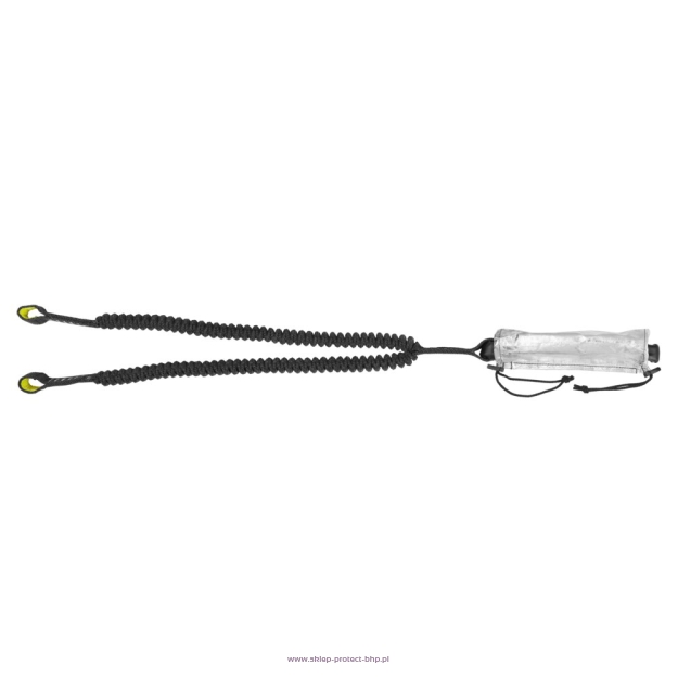 Amortyzator bezpieczeństwa z podwójną linką elastyczną, odporny na działanie czynników gorących bez zatrzaśników AW137/2LE211