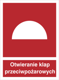 Otwieranie klap przeciwpożarowych - Znak przeciwpożarowy - BB010