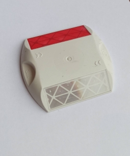 Kocie oczka PVC, biało-czerwone