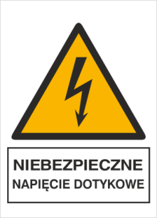 Niebezpieczne napięcie dotykowe - Znak elektryczny - HA015