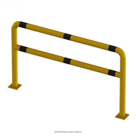 Barierka ochronna liniowa przykręcana Ø76,1 wysokość 1100 mm, długość 2000 mm
