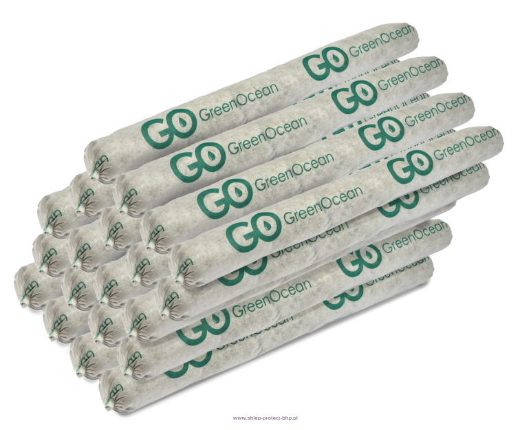 Sorbenty olejowe (rękawy sorpcyjne) GREEN OCEAN pochłaniające oleje wymiar 8cm x 1,2m / 20 sztuk, pochłaniają 120L