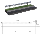 N2W2A Stalowa bariera ochronna ze słupkiem wbijanym w rozstawie co 4,00 m. - specyfikacja