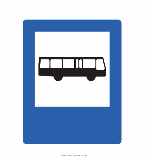 Znak D-15 przystanek autobusowy