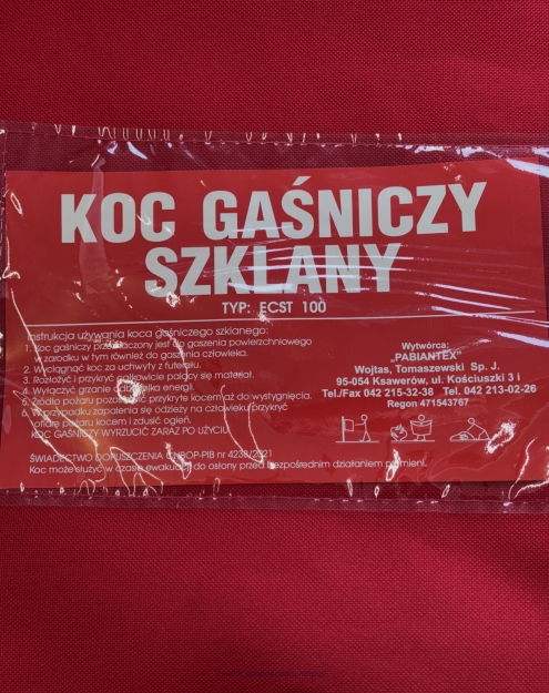 Koc gaśniczy - symulator / trenażer pożarów