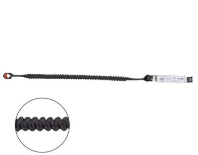 BW100/LE211 - Amortyzator bezpieczeństwa z linką elastyczną, odporny na działanie czynników gorących bez zatrzaśników