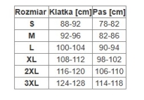 Kamizelka ocieplana KAJMAN - wymiary