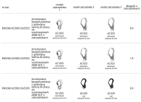 BW100SCF-2T - Amortyzator bezpieczeństwa z podwójną taśmą do pracy na rusztowaniach z zatrzaśnikami AZ003, AZ023, AZ023 - 0.9 m - 2