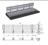 Stalowa bariera ochronna mostowa H2W2B ze słupkiem kotwionym w rozstawie co 1,33 m.  - specyfikacja