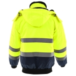 Żółta krótka kurtka ALPHA WINTER HV - tył