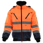 Pomarańczowa krótka kurtka ALPHA WINTER HV - przód