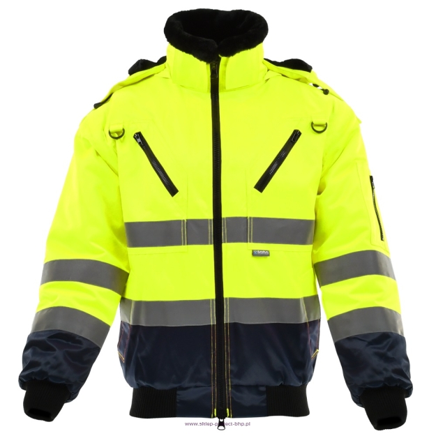 Żółta krótka kurtka ALPHA WINTER HV - przód