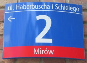Warszawska tablica adresowa MSI 350x350 mm
