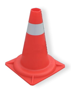 Pachołek drogowy 30 cm PVC lekki