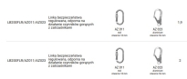 Podwójna linka bezpieczeństwa LB 202 FLR - dostępne warianty