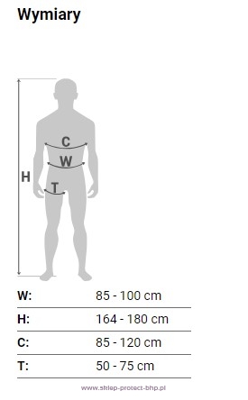 Szelki bezpieczeństwa P-37 - wymiary M-XL