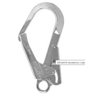 AZ 022 - Zatrzaśnik zaczepowy z zapadką blokującą typu "EasyHook Open" otwarcie 55 mm - nierozłączalny