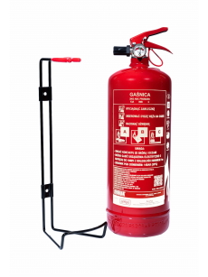 Gaśnica proszkowa 2kg ABC GP2x MOBIAK z wieszakiem , certyfikaty: CE, BSI, CNBOP, EN3, MED, MPA