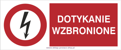 Znak elektryczny HD008 - Dotykanie wzbronione