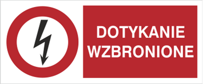 Dotykanie wzbronione - Znak elektryczny - HD008