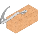 Punkt kotwiczenia z hakiem pod dachówkę (punkt kotwiczenia + zestaw montażowy do drewna 3 szt. 8x45 stal ocynkowana) AT 402 - zastosowanie