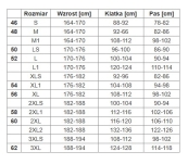 Spodnie do pasa KOLPEO BASIC - wymiary