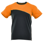Grafitowo-pomarańczowa koszulka T-shirt COMFORT PLUS
