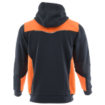Grafitowo-pomarańczowa rozpinana bluza dresowa COMFORT PLUS - tył