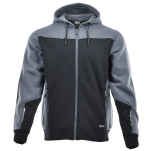 Czarno-szara rozpinana bluza dresowa COMFORT PLUS - przód