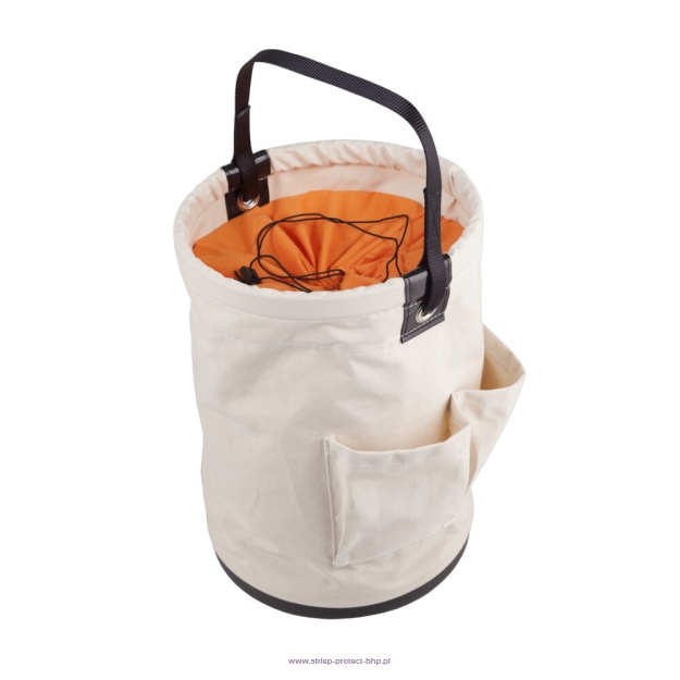 Kosz narzędziowy duży wykonany z płótna bawełnianego, wyposażony w dodatkowy kołnierz TA 502 40