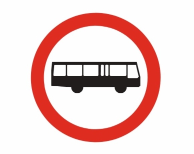 B-3a zakaz wjazdu autobusów