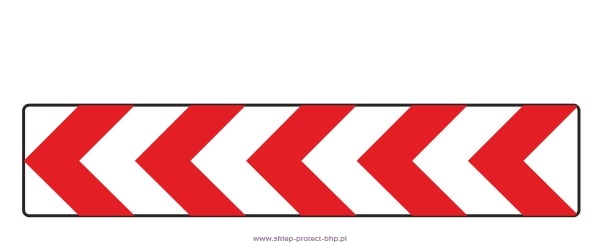 Tablica prowadząca w lewo U-3d