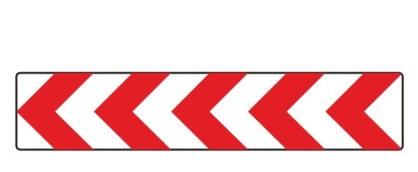 U-3d tablica prowadząca ciągła w lewo