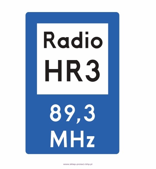 Znak D-34a informacja radiowa o ruchu drogowym