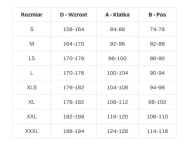 Ocieplana kamizelka POSEJDON WINTER - wymiary
