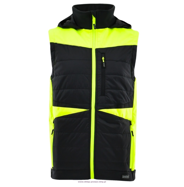 Czarno-żółta kamizelka COMFORT PLUS - przód