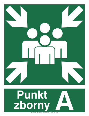Punkt zborny A - Znak ewakuacyjny - AC043