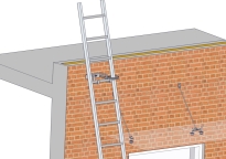 uchwyt do drabiny na dach DS 811 - wizualizacja