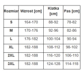 Ocieplane niebieskie spodnie do pasa GRZMOT BASIC - wymiary