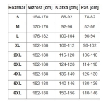 Ocieplana kurtka z kapturem JENOT - wymiary