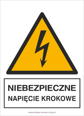 Znak elektryczny HA014 - niebezpieczne napięcie krokowe
