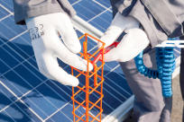 Słupek do wygradzania i wyznaczania stref na dachach