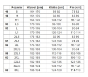 Spodnie do pasa TARAJ BASIC - wymiary