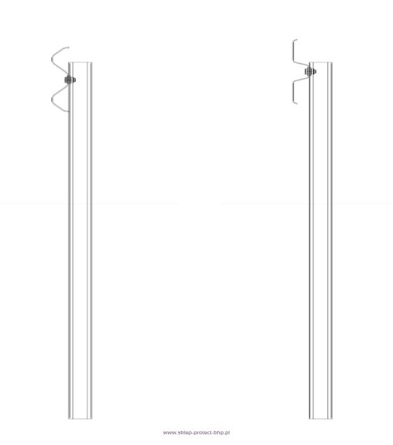 N2W4A Bariera drogowa  ochronna rozstaw słupka co 4 mb