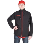 KB 042 - Kurtka SOFTSHELL z szelkami bezpieczeństwa P-11 lub P-11mX - założona na człowieka