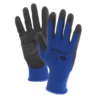 Rękawice powlekane poliuretanem RPP001 BLUEGRIP Niebieski Czarny