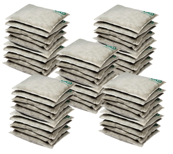 Sorbent olejowy (poduszki) GREEN OCEAN pochłaniające oleje wymiar 30x20 cm /100g - 50 sztuk, pochłaniają 90L