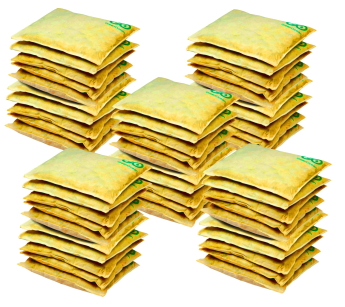 Sorbent chemiczny (poduszki) GREEN OCEAN pochłaniające chemię wymiar 30x20 cm /100g - 50 sztuk, pochłaniają 90L