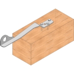 Punkt kotwiczenia pod dachówkę + zestaw montażowy do drewna  8x45 AT 401 - zastosowanie