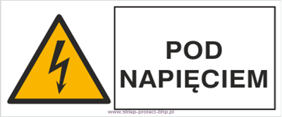 Znak elektryczny HB008 - Pod napięciem
